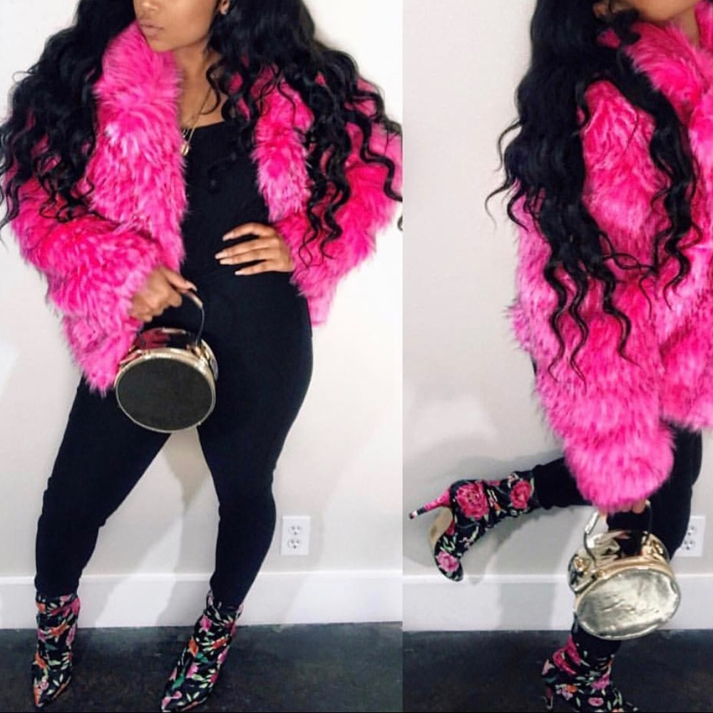 | new | fur hooded jacket